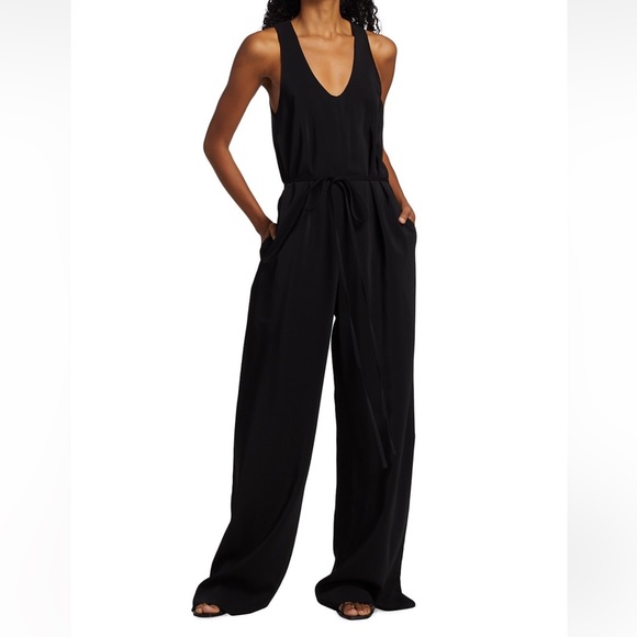 CO Sleeveless Wide-Leg Drawstring Jumpsuit - Picture 7 of 8